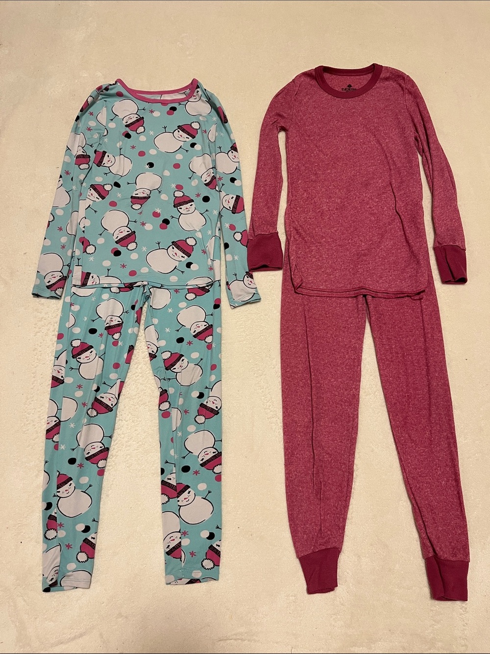 Girl’s | Blue & Pink Long Underwear Set